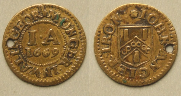 Wallingford, John Angier 1669 farthing